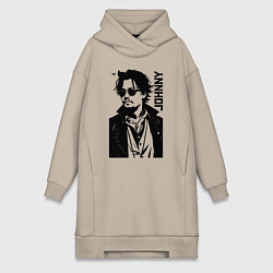 Женская толстовка-платье Johnny Depp - graphics