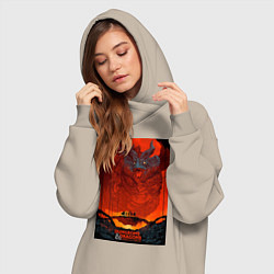 Женское худи-платье DnD Dices: Honor Among Thieves, цвет: миндальный — фото 2