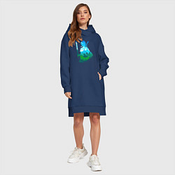 Женское худи-платье Персонаж Линк, цвет: тёмно-синий — фото 2