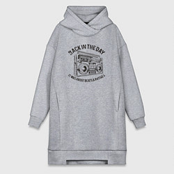 Женская толстовка-платье Retro hip hop music