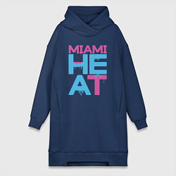 Женское худи-платье Miami Heat style, цвет: тёмно-синий