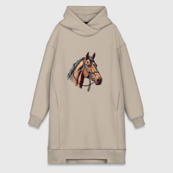 Женская толстовка-платье Коняка скакуняка