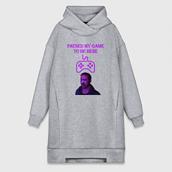 Женская толстовка-платье Paused my game to be here