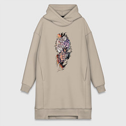 Женская толстовка-платье Габимару с цветами