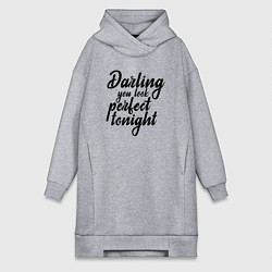 Женское худи-платье Ed Sheeran Perfect Lyrics, цвет: меланж