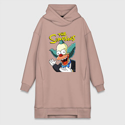 Женское худи-платье Krusty the clown, цвет: пыльно-розовый