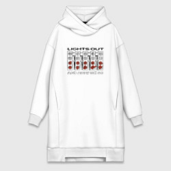 Женское худи-платье Lights out black, цвет: белый