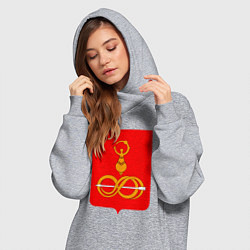 Женское худи-платье Дебесский район, цвет: меланж — фото 2