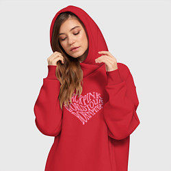 Женское худи-платье Blackpink worldtour bornpink, цвет: красный — фото 2