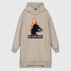 Женская толстовка-платье Блэкпинк Роза
