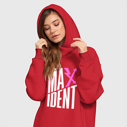 Женское худи-платье Maxident - stray kids, цвет: красный — фото 2