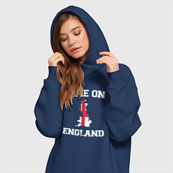Женское худи-платье Come on England, цвет: тёмно-синий — фото 2