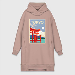 Женская толстовка-платье Tokyo - japan