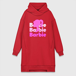 Женская толстовка-платье Логотип Барби объемный