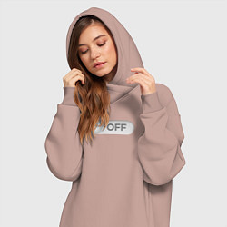 Женское худи-платье Off, цвет: пыльно-розовый — фото 2
