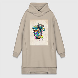 Женская толстовка-платье Machinarium