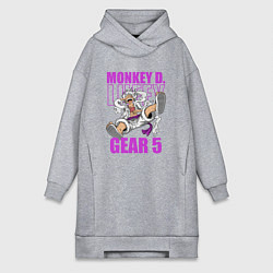 Женское худи-платье Луффи - гир 5, цвет: меланж