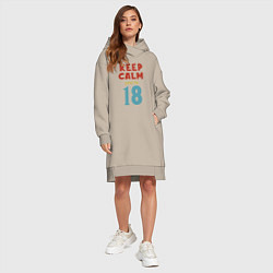 Женское худи-платье Расслабься тебе 18 лет, цвет: миндальный — фото 2