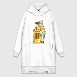 Женская толстовка-платье Текила с лаймом