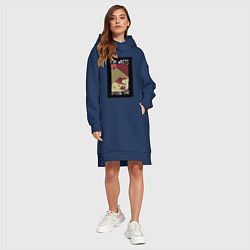 Женское худи-платье Tom Waits - Closing Time, цвет: тёмно-синий — фото 2