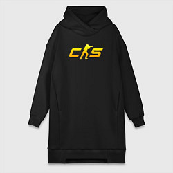 Женская толстовка-платье CS2 yellow logo