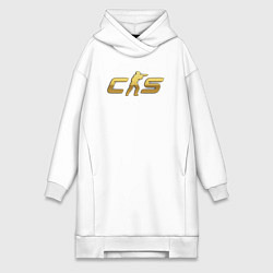 Женская толстовка-платье CS 2 gold logo
