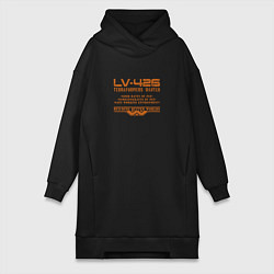 Женское худи-платье Lv-426, цвет: черный
