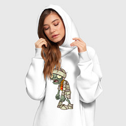Женское худи-платье Зомби-мумия, цвет: белый — фото 2