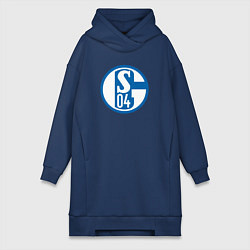 Женское худи-платье Schalke 04 fc club, цвет: тёмно-синий