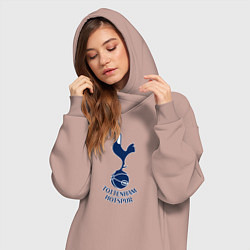 Женское худи-платье Tottenham Hotspur fc sport, цвет: пыльно-розовый — фото 2