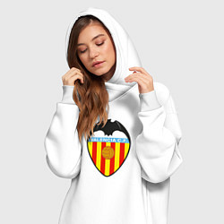 Женское худи-платье Valencia fc sport, цвет: белый — фото 2