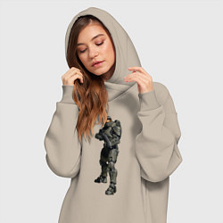 Женское худи-платье Мастер Чиф, цвет: миндальный — фото 2