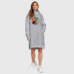 Женское худи-платье Гитара в цвете, цвет: меланж — фото 2