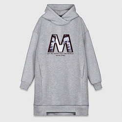 Женское худи-платье Depeche Mode - Andy Fletcher Face, цвет: меланж