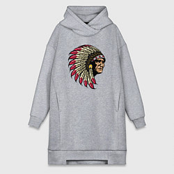 Женская толстовка-платье Гордый индеец
