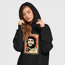 Женское худи-платье Команданте Че, цвет: черный — фото 2