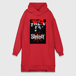 Женское худи-платье Slipknot - all, цвет: красный