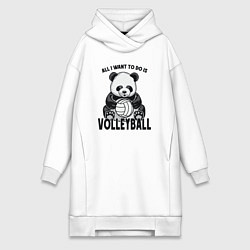 Женская толстовка-платье Panda volleyball