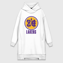 Женское худи-платье 24 Lakers, цвет: белый