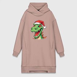 Женская толстовка-платье Новогодний малыш-дракон