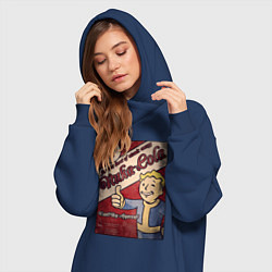 Женское худи-платье Vault boy - nuclear cola, цвет: тёмно-синий — фото 2