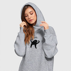 Женское худи-платье ЪУЪ челик, цвет: меланж — фото 2