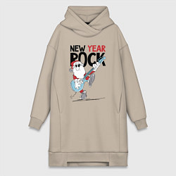 Женская толстовка-платье New year - rock