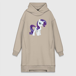 Женское худи-платье Рарити из My Little Pony в кино, цвет: миндальный