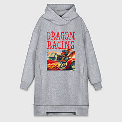Женская толстовка-платье Dragon cool racer - ai art