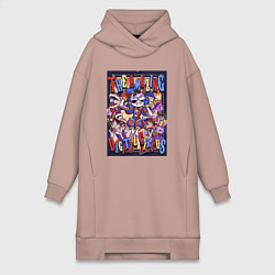 Женская толстовка-платье Удивительный цифровой цирк в сборе