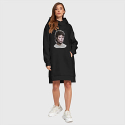 Женское худи-платье Майкл Джексон, цвет: черный — фото 2