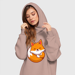 Женское худи-платье Orange fox, цвет: пыльно-розовый — фото 2