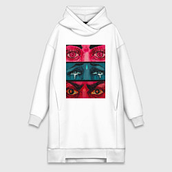 Женская толстовка-платье Странный вгляд