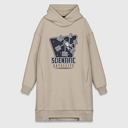 Женская толстовка-платье Научный спутник